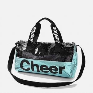 Justice Black and Blue Cheer Travel Bag